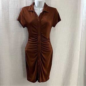 Juist Polly ladies brown ruched mini dress size medium
